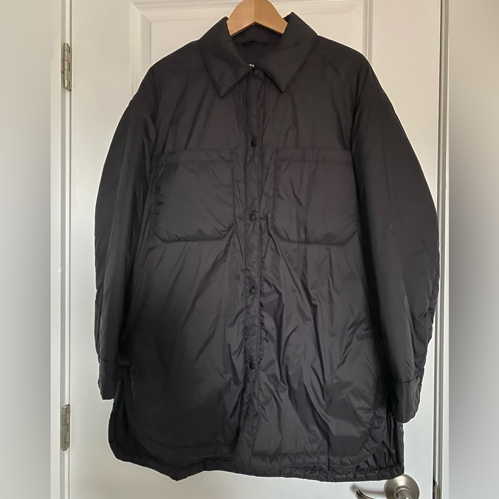 Black Shacket with outer material